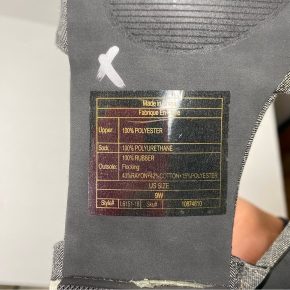 Torrid Studded Chambray D'orsay Flats Gray Blue 9 Wide - Picture 7 of 7